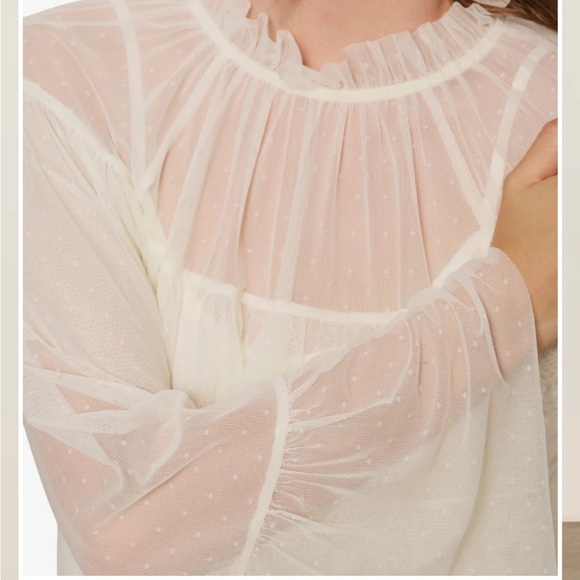 NWT SANCTUARY The Ethereal Blouse Chalk Medium - Picture 5 of 12